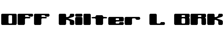 Off Kilter L BRK font preview