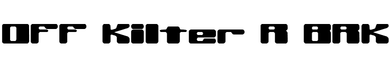 Off Kilter R BRK font preview