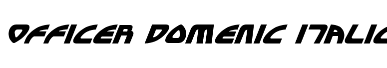Officer Domenic Italic font preview