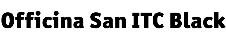 Officina San ITC Black font preview
