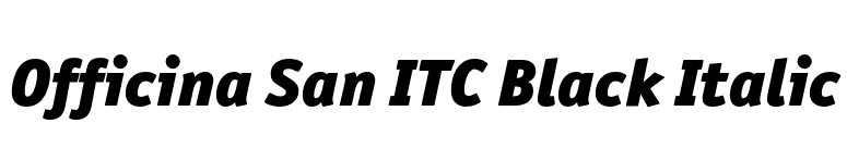 Officina San ITC Black Italic font preview