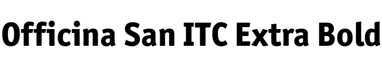 Officina San ITC Extra Bold font preview