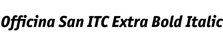 Officina San ITC Extra Bold Italic font preview