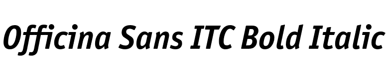 Officina Sans ITC Bold Italic font preview