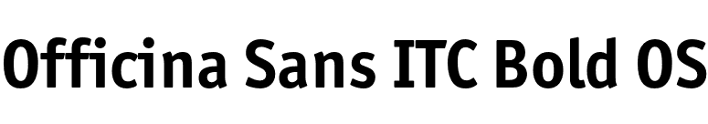 Officina Sans ITC Bold OS font preview
