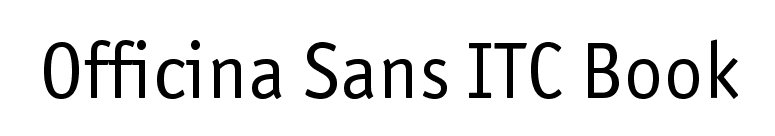 Officina Sans ITC Book font preview