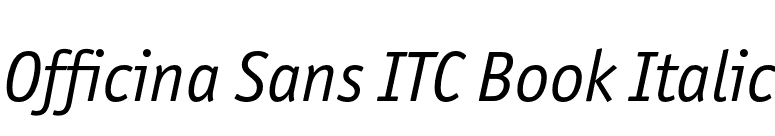 Officina Sans ITC Book Italic font preview