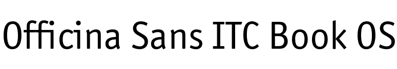 Officina Sans ITC Book OS font preview