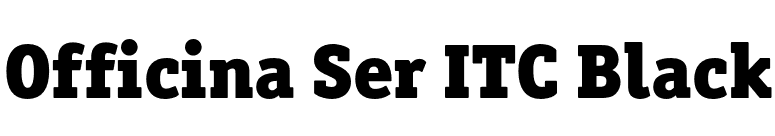 Officina Ser ITC Black font preview