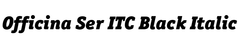 Officina Ser ITC Black Italic font preview