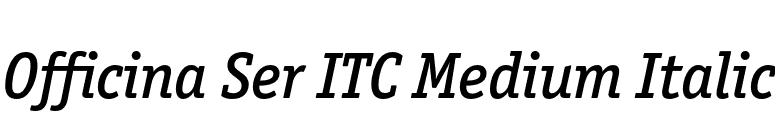 Officina Ser ITC Medium Italic font preview