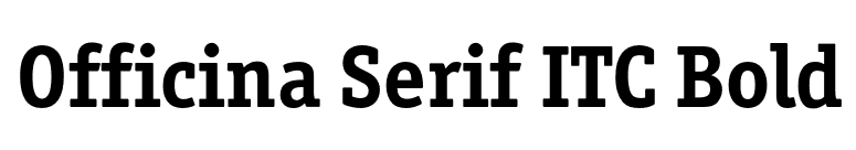 Officina Serif ITC Bold font preview