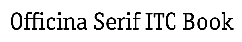 Officina Serif ITC Book font preview