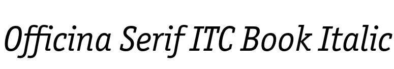 Officina Serif ITC Book Italic font preview