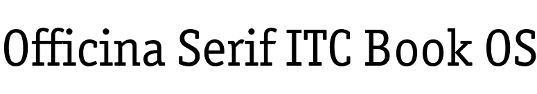 Officina Serif ITC Book OS font preview