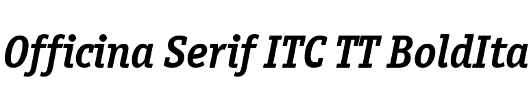 Officina Serif ITC TT BoldIta font preview