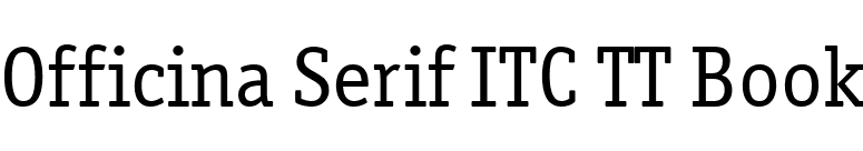 Officina Serif ITC TT Book font preview