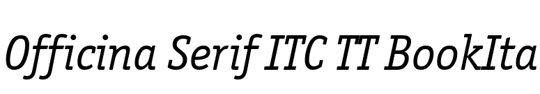 Officina Serif ITC TT BookIta font preview