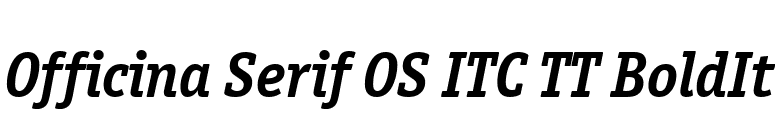 Officina Serif OS ITC TT BoldIt font preview