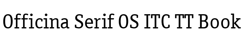 Officina Serif OS ITC TT Book font preview