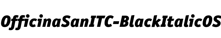 OfficinaSanITC-BlackItalicOS font preview