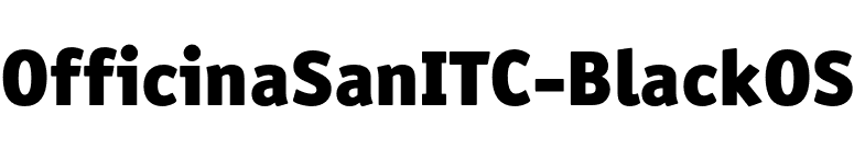 OfficinaSanITC-BlackOS font preview