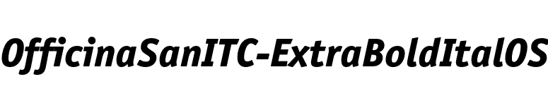 OfficinaSanITC-ExtraBoldItalOS font preview