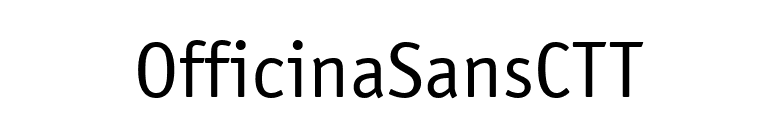 OfficinaSansCTT font preview