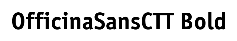 OfficinaSansCTT Bold font preview