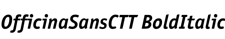 OfficinaSansCTT BoldItalic font preview