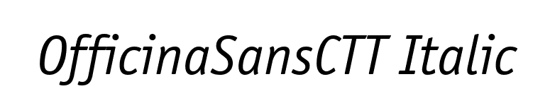 OfficinaSansCTT Italic font preview