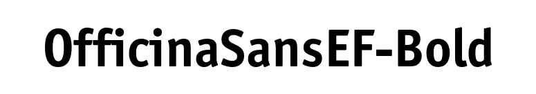 OfficinaSansEF-Bold font preview