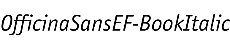 OfficinaSansEF-BookItalic font preview