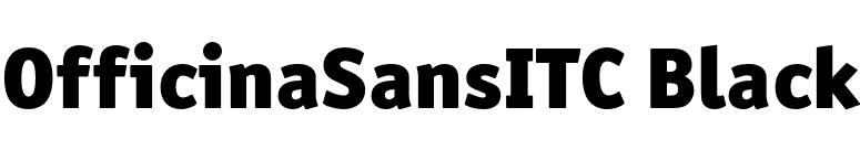 OfficinaSansITC Black font preview