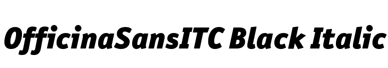 OfficinaSansITC Black Italic font preview