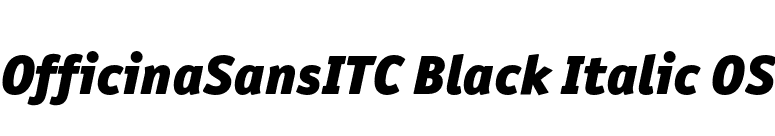 OfficinaSansITC Black Italic OS font preview