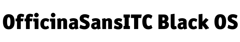 OfficinaSansITC Black OS font preview