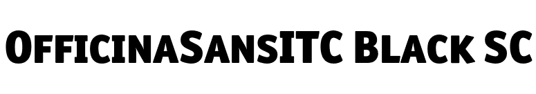 OfficinaSansITC Black SC font preview