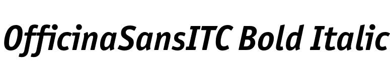 OfficinaSansITC Bold Italic font preview