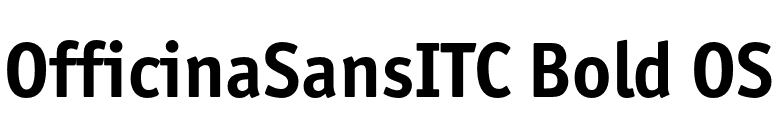 OfficinaSansITC Bold OS font preview