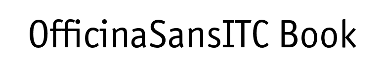 OfficinaSansITC Book font preview