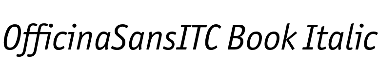 OfficinaSansITC Book Italic font preview