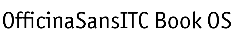 OfficinaSansITC Book OS font preview