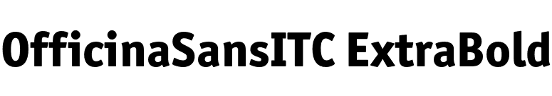 OfficinaSansITC ExtraBold font preview