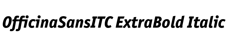 OfficinaSansITC ExtraBold Italic font preview