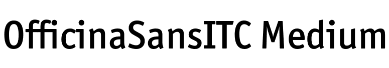 OfficinaSansITC Medium font preview