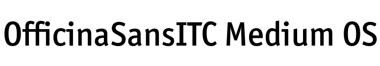OfficinaSansITC Medium OS font preview