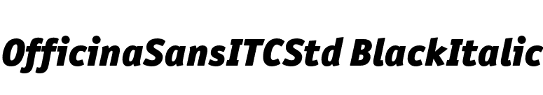 OfficinaSansITCStd BlackItalic font preview
