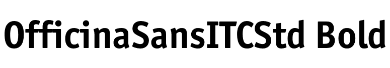 OfficinaSansITCStd Bold font preview