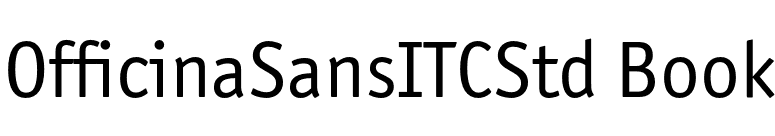 OfficinaSansITCStd Book font preview